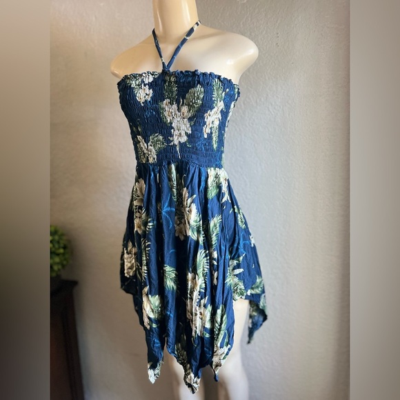 Hawaiian Luau  Kimono Fairy Dress in Pineapple Garden Navy size one size - Picture 8 of 12